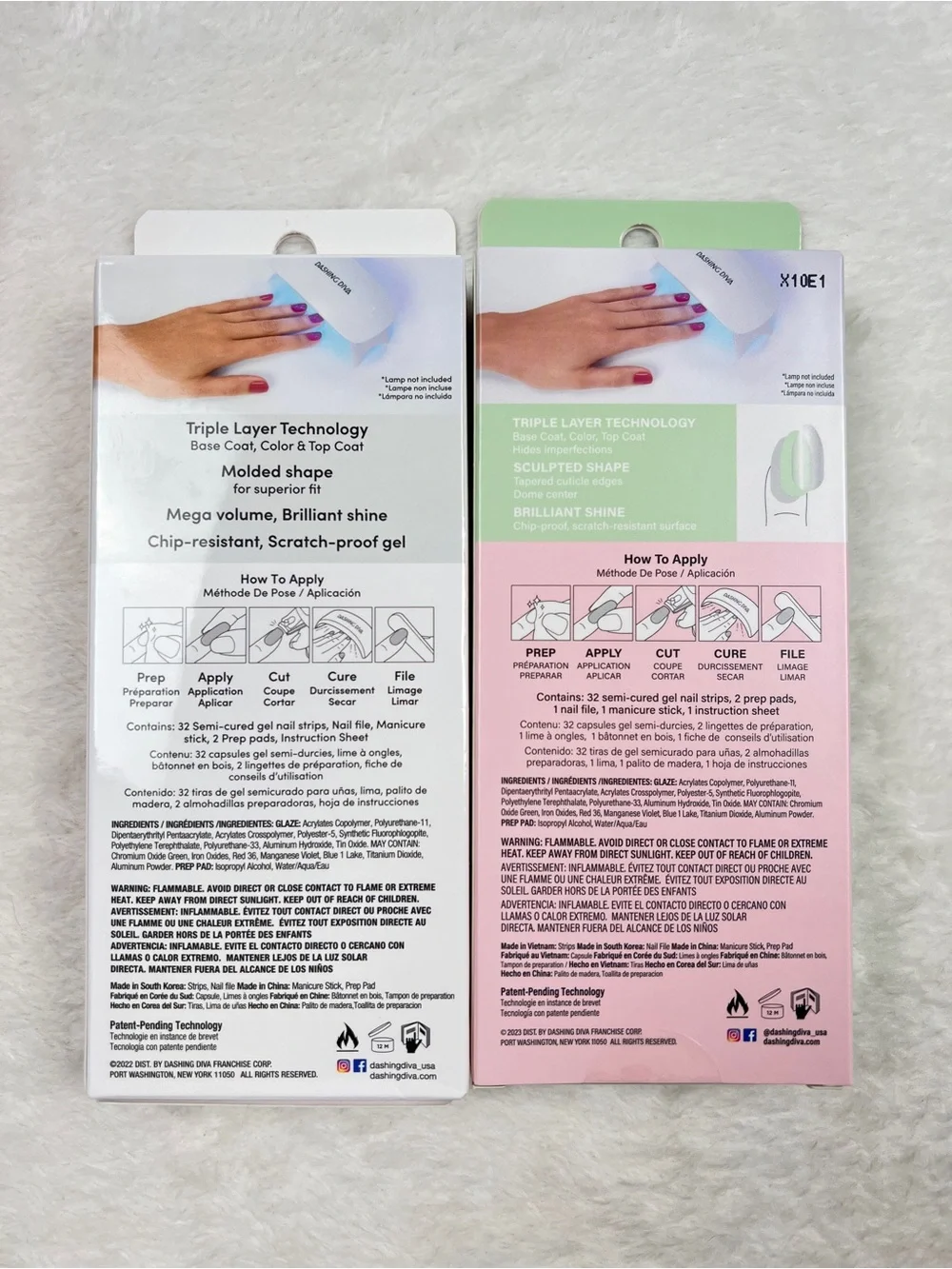 Dashing Diva Glaze LED Gel Nail Bundle Mini Lamp + 2 Semi-Cured Sets NIB
